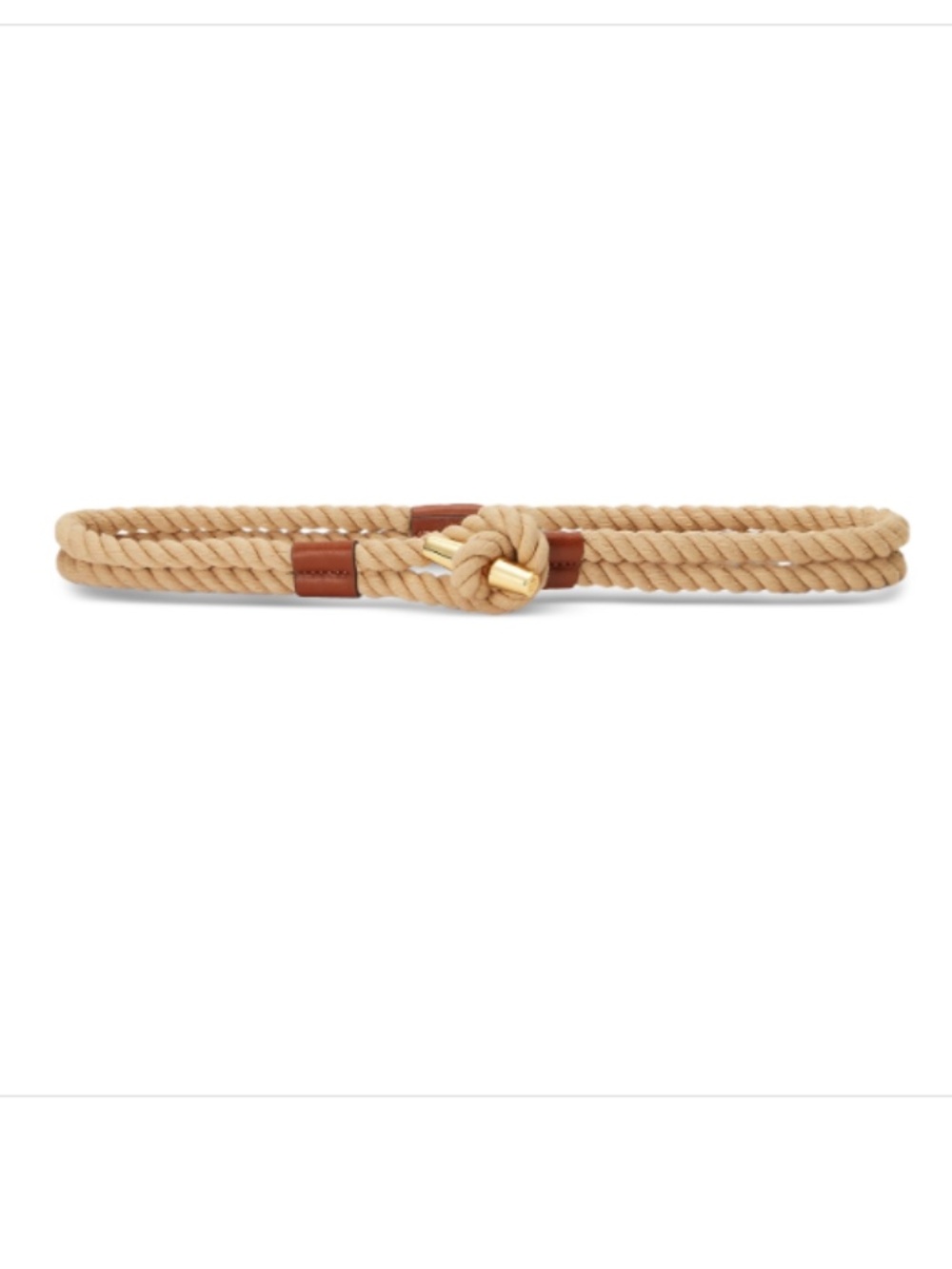 Lauren Ralph Lauren Women's Leather-Trim Rope Toggle Skinny Belt Sz S 12302